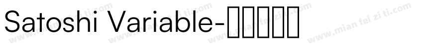 Satoshi Variable字体转换